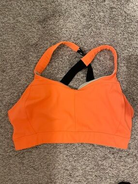 Oiselle Orange Cross-Back Sports Bra size 10